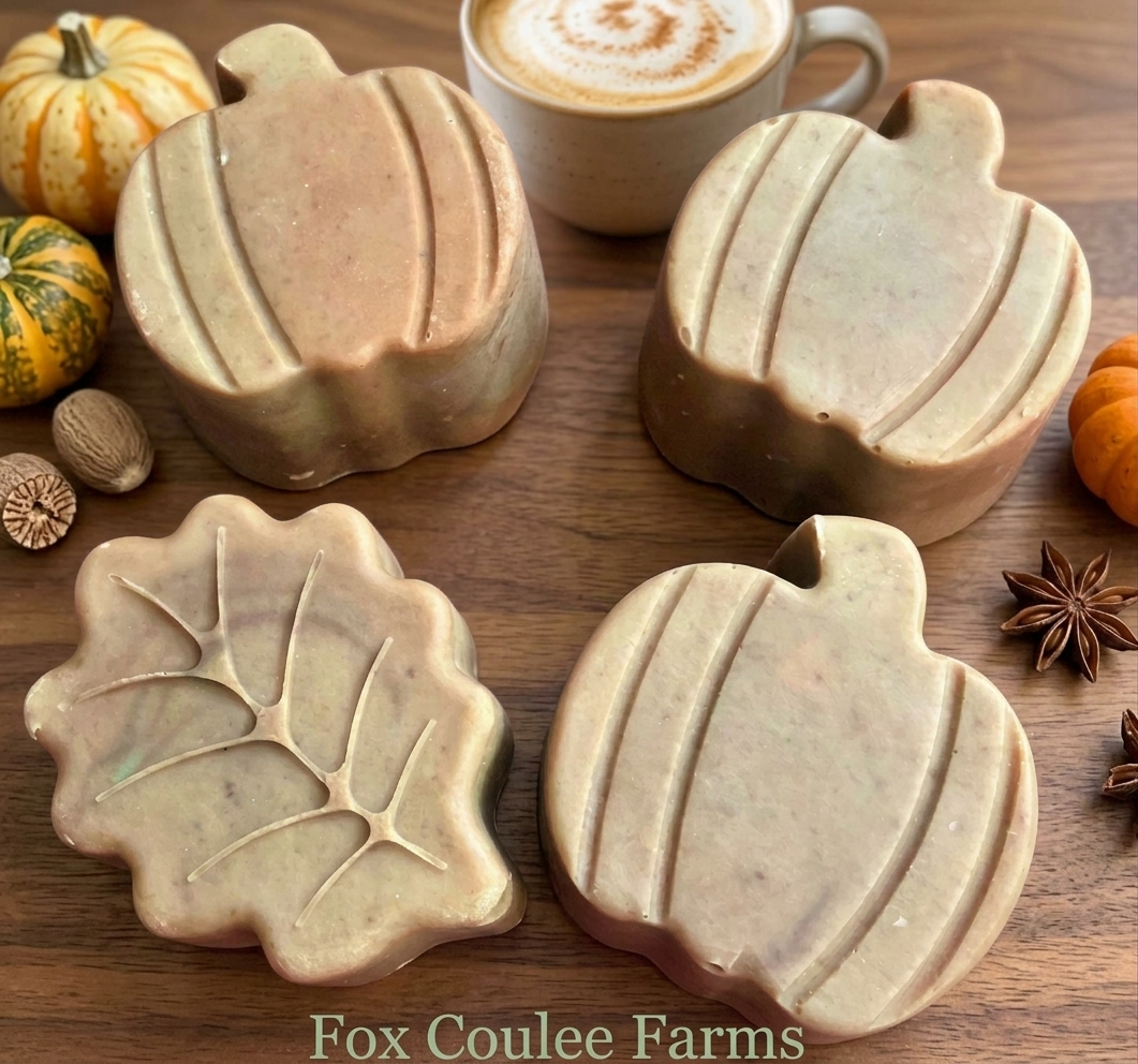 Pumpkin Spice Latte Goat's Milk Soap Decorative Design Bars