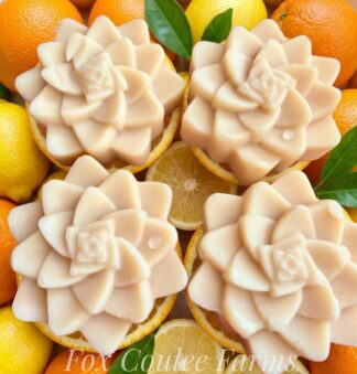Flower Shapped Sweet Orange and LemonGrass Scented Goat's Milk Soap