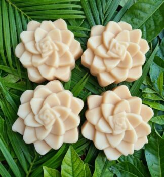 Spicy Red Teak Goat Milk Flower Shaped Soap