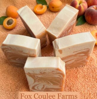 Apricot Peach Swirl Goat Milk Soap Bars